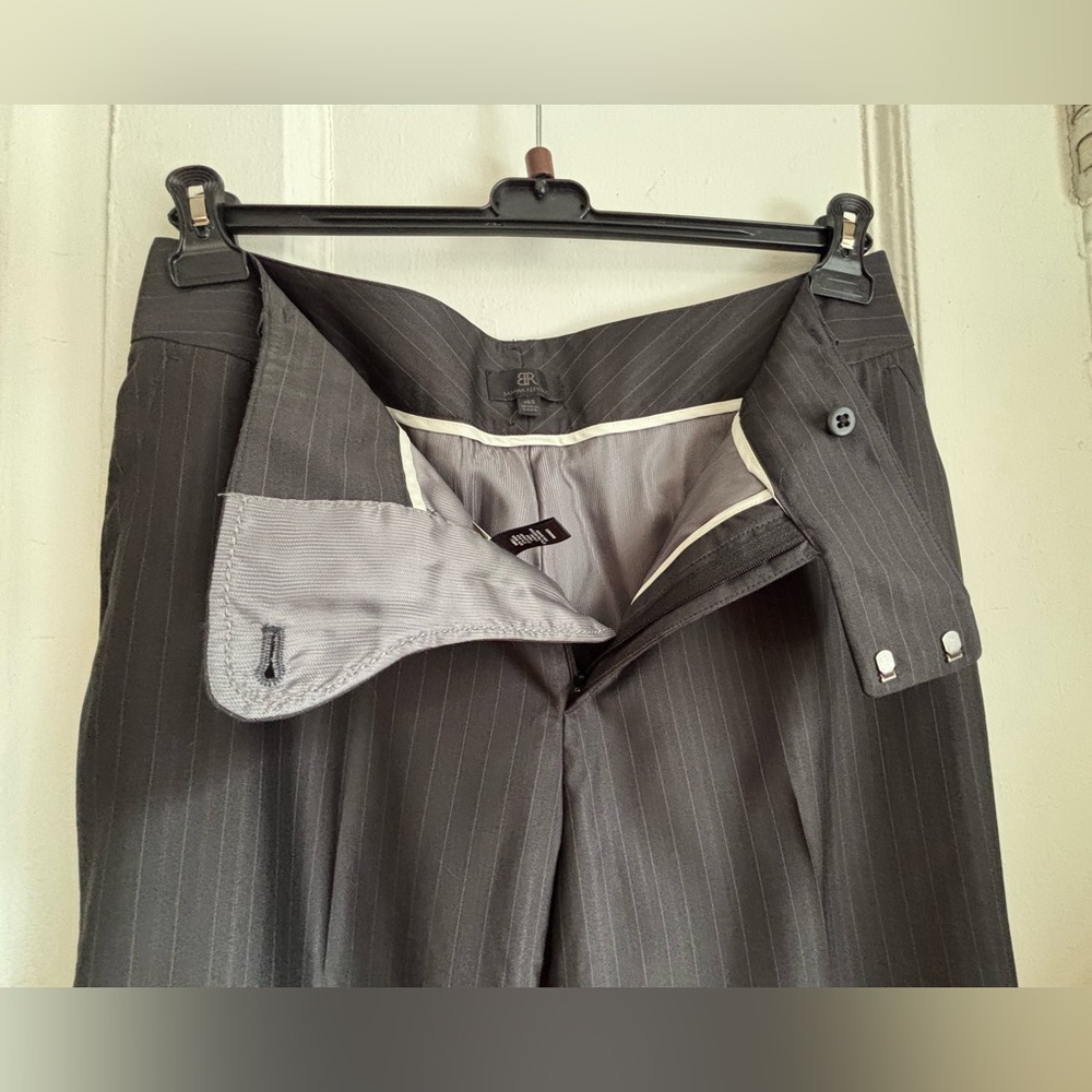 NWOT Banana Republic Women's Monogram Dress Pants Wide-Leg 16S Wool 62% Silk 37%